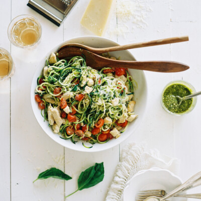 zucchini noodle pesto pasta