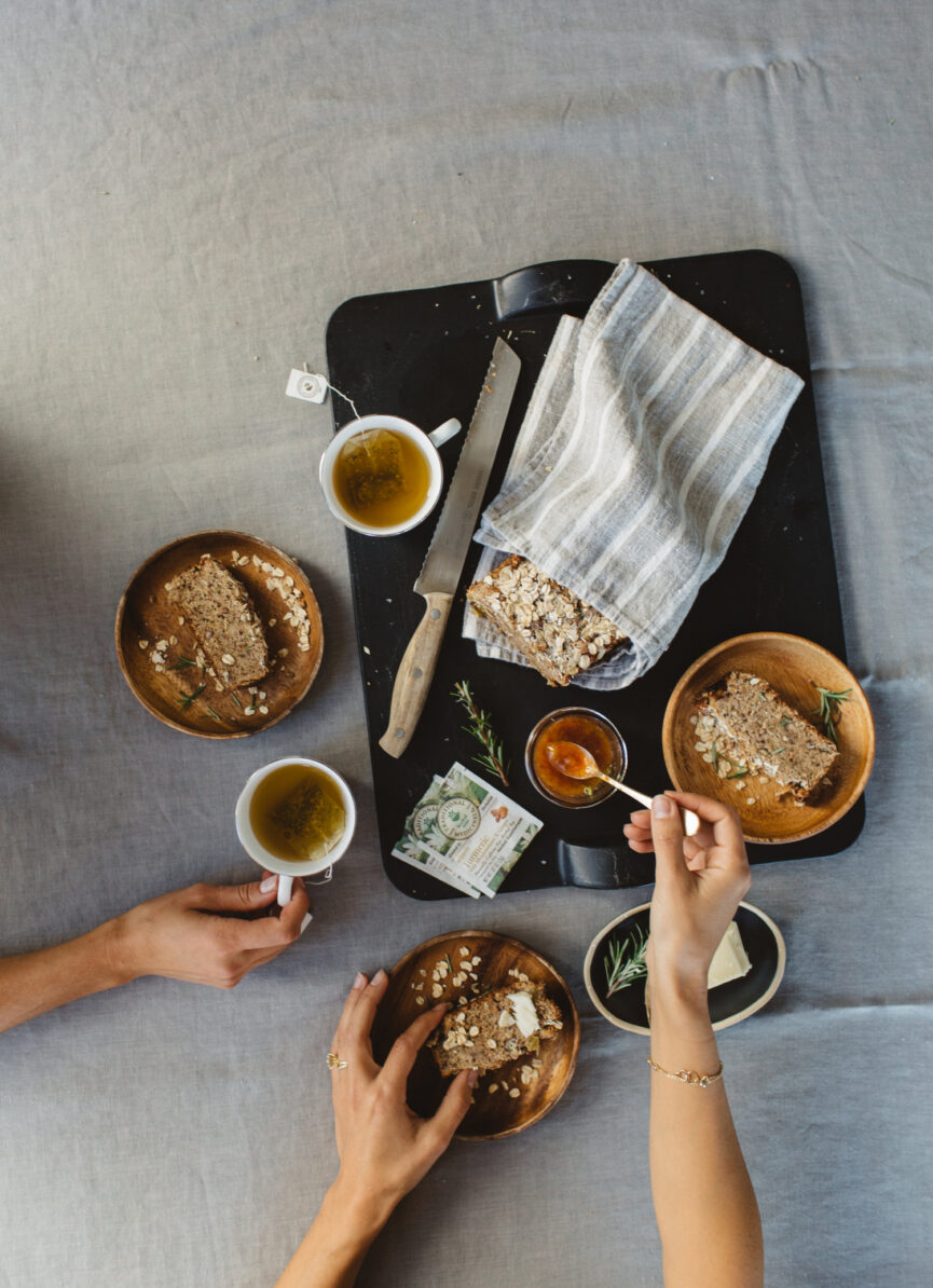 serving rosemary zucchini bread