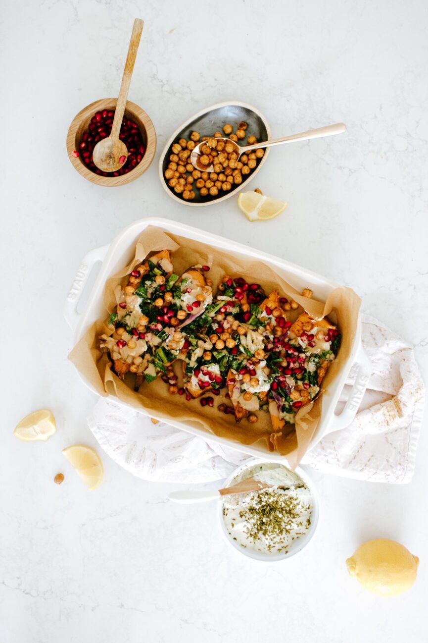 autumn stuffed sweet potatoes