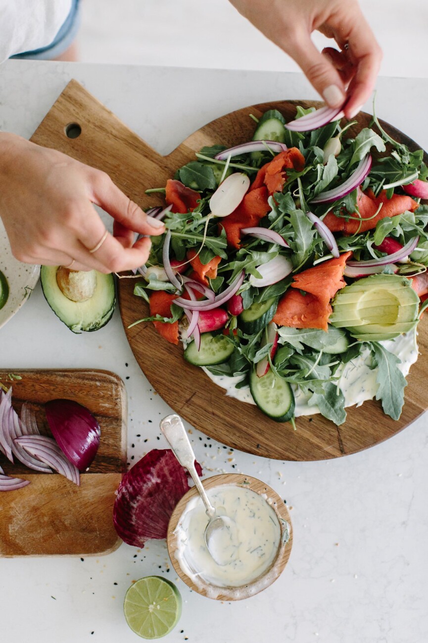 everything but the bagel salmon salad