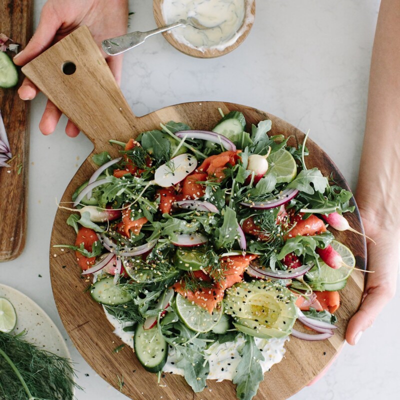 everything but the bagel salmon salad