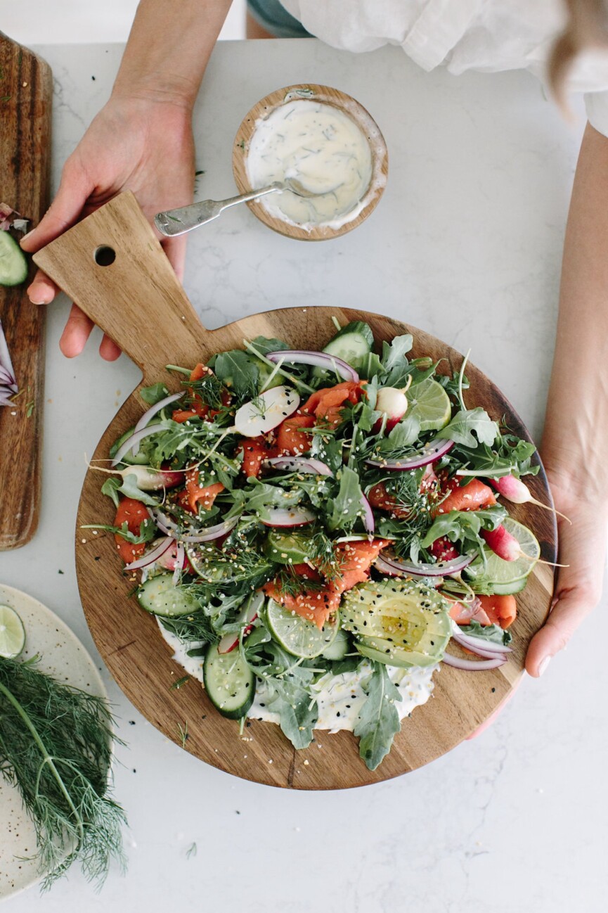 everything but the bagel salmon salad