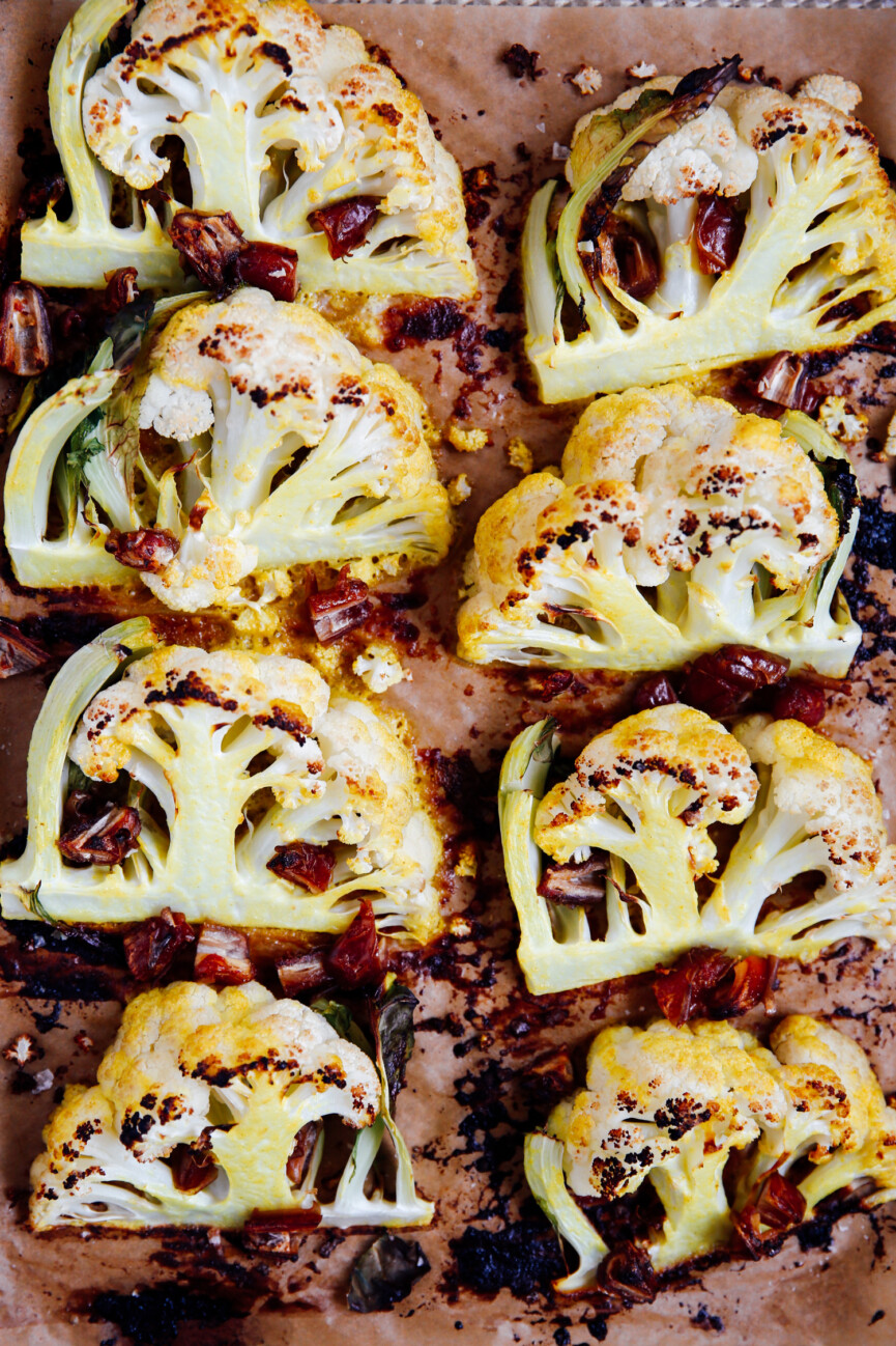 turmeric tahini roasted cauliflower