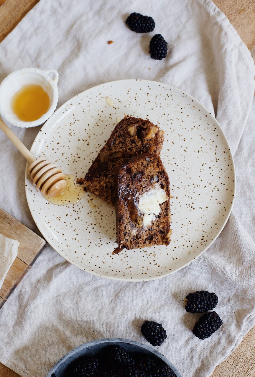 chocolate chip banana bread slices