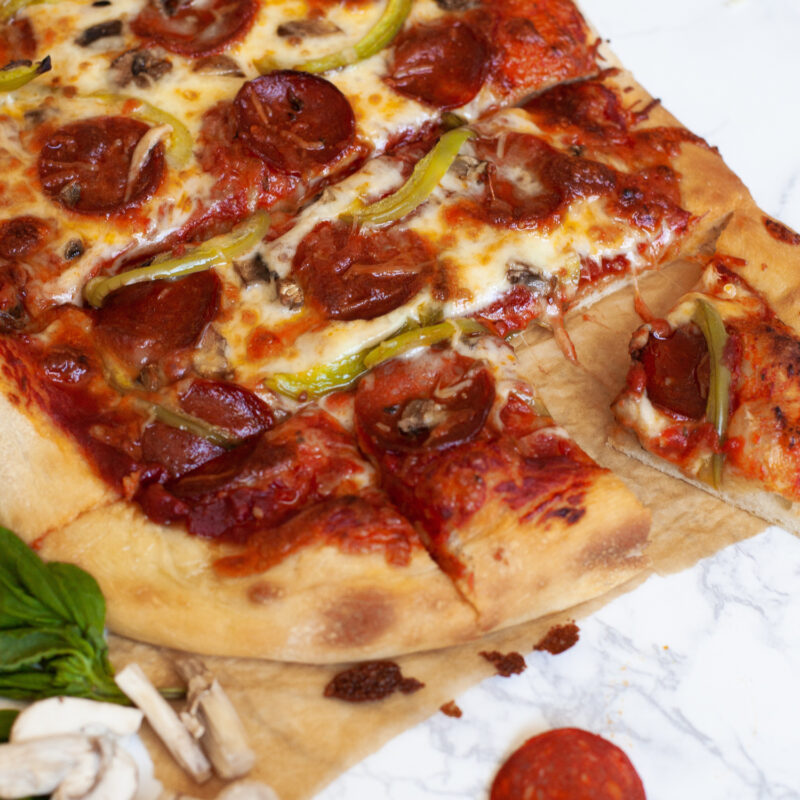 sheet pan pepperoni pizza