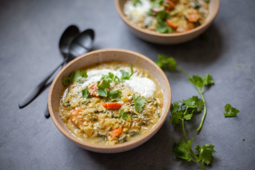 coconut curry red lentil soup
