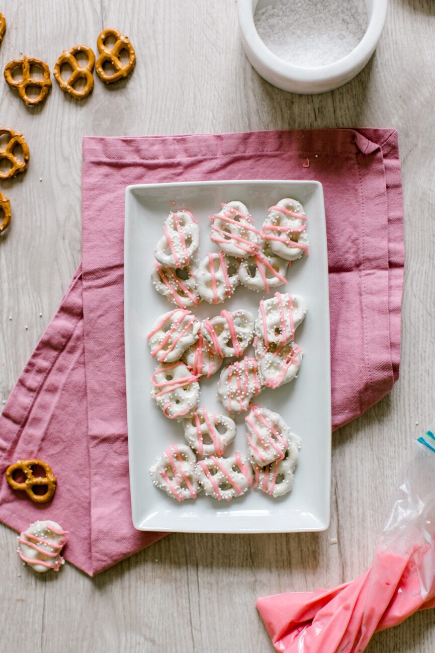 white chocolate covered pretzels