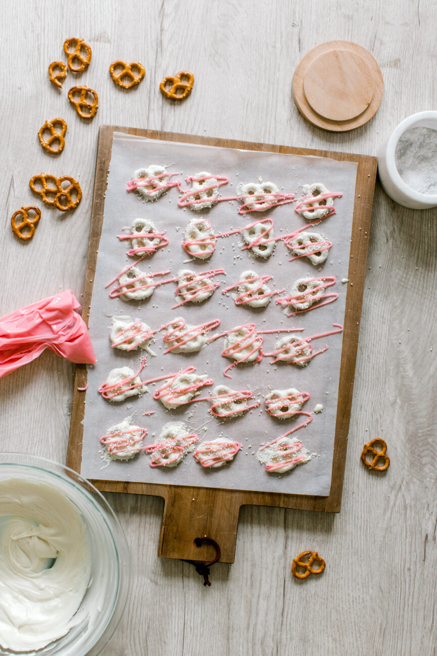 white chocolate covered pretzels
