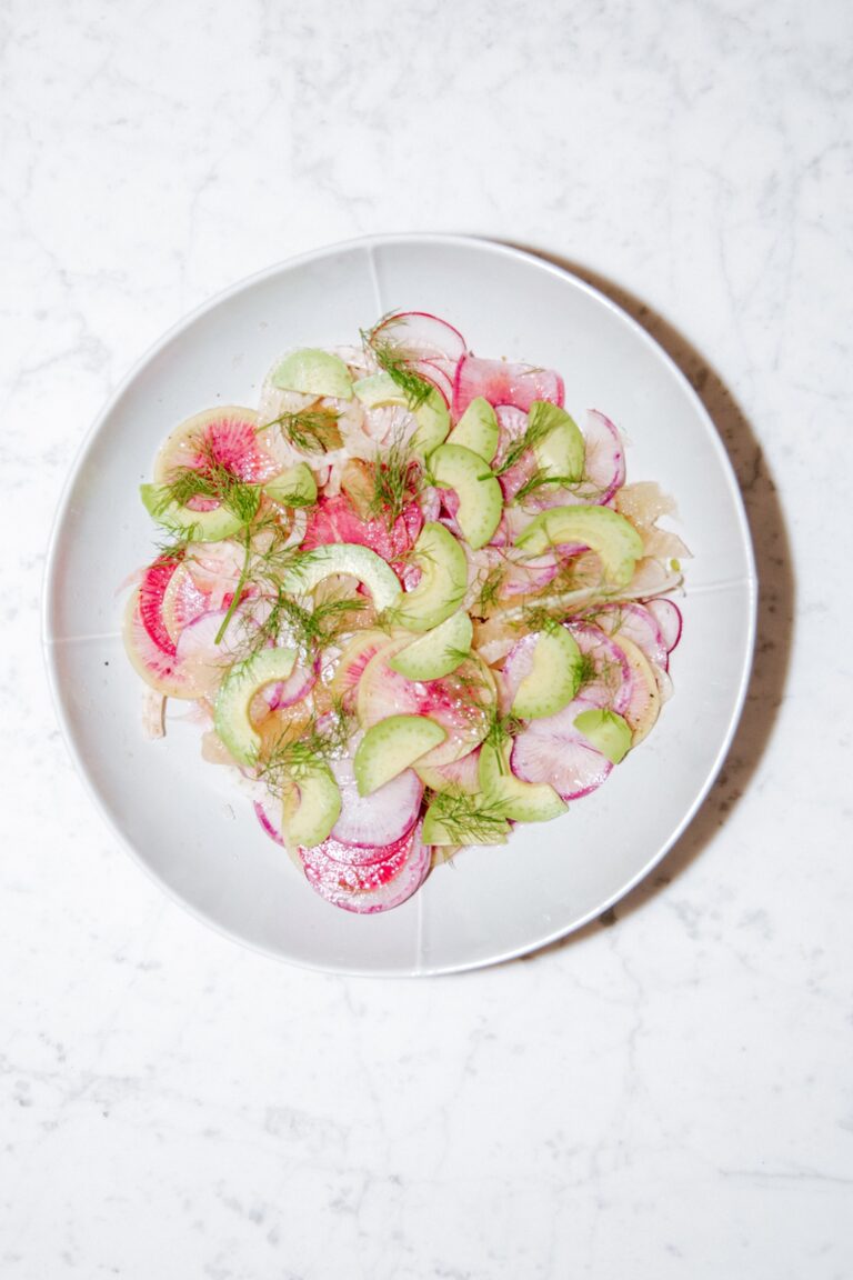 radish, fennel, and grapefruit salad