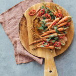 orange chili pork tenderloin on serving platter