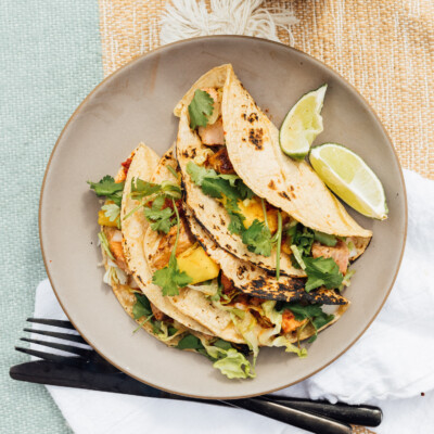tacos al pastor on plate