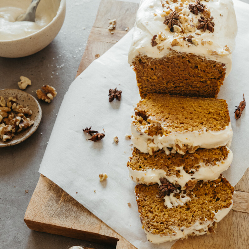 Pumpkin loaf cake fall baking recipes