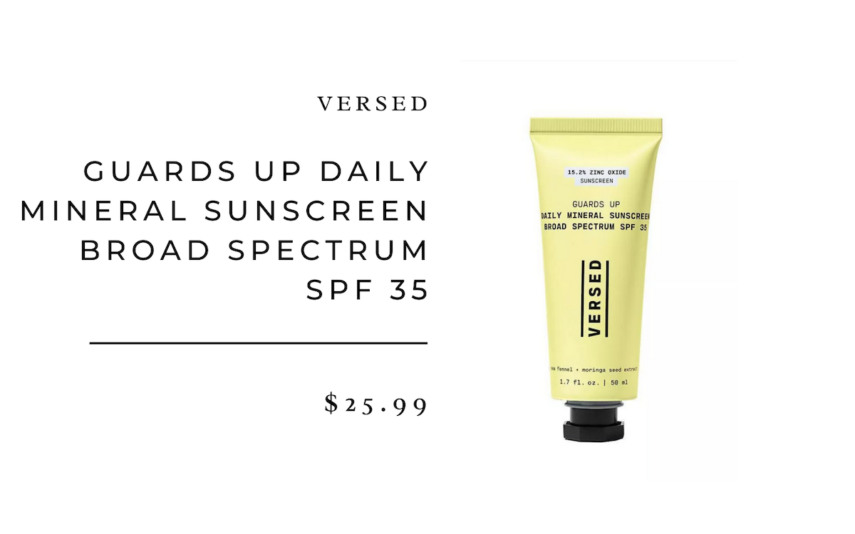 Versed Guards Up Daily Mineral Sunscreen Broad Spectrum SPF 35