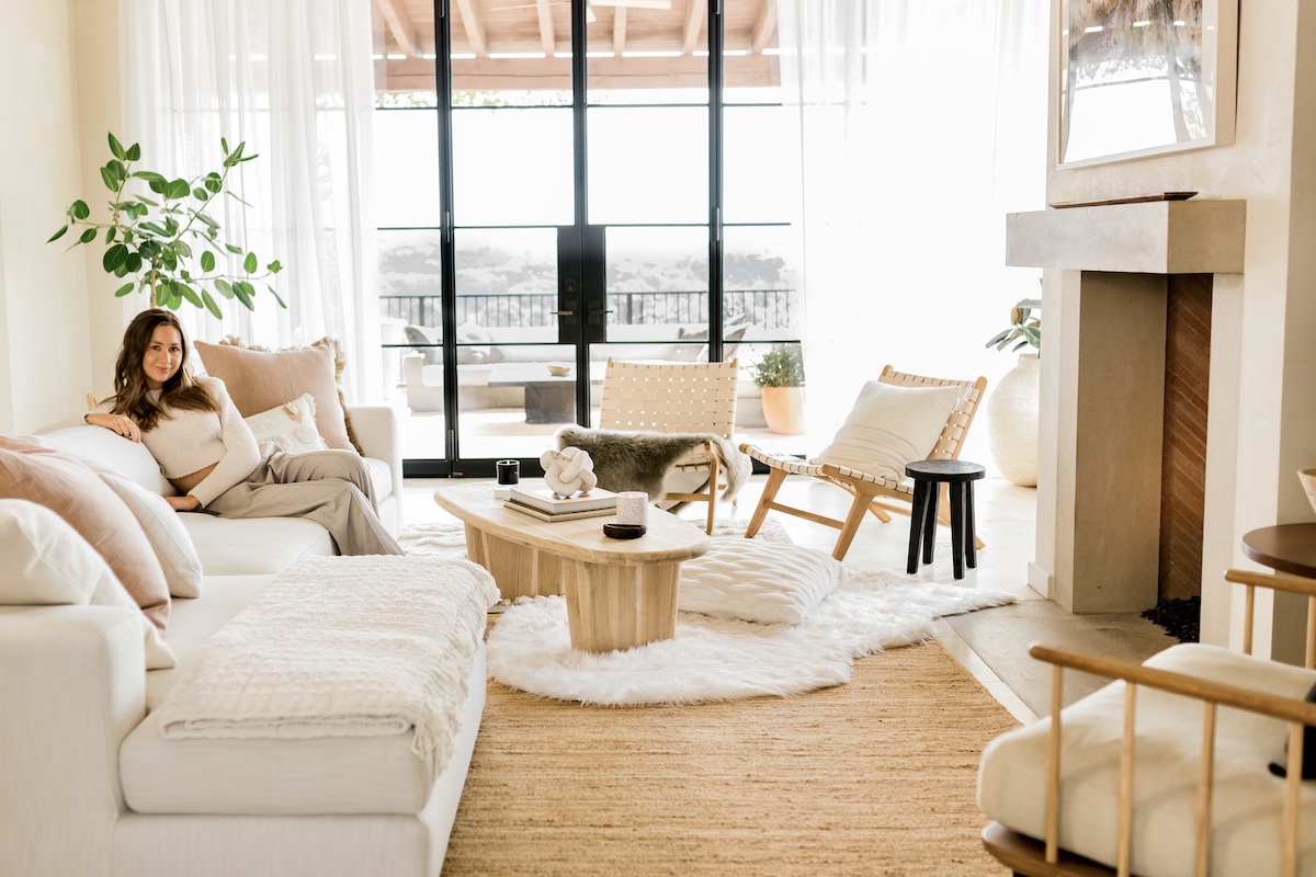 light and airy neutral living room in Austin