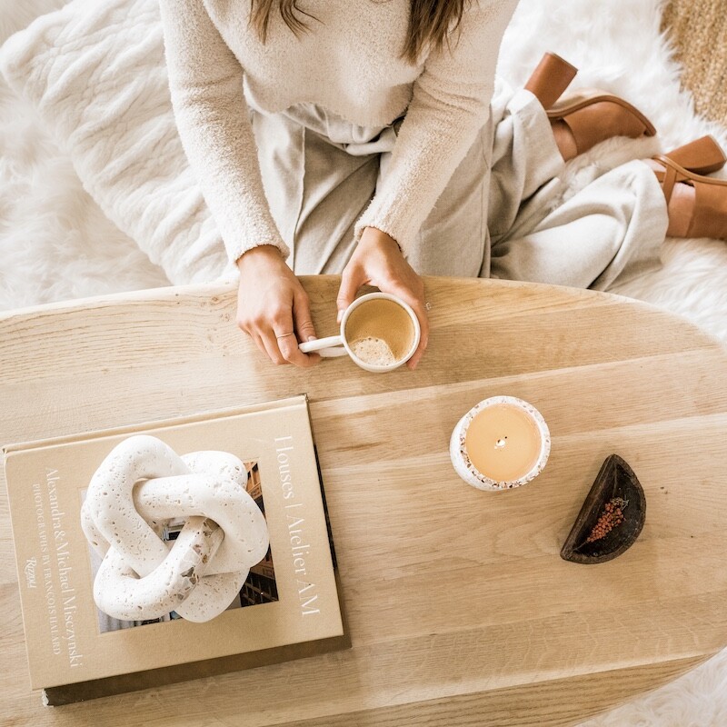 coffee table styling ideas neutral