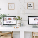 camille styles studio office design with target - desks and computers