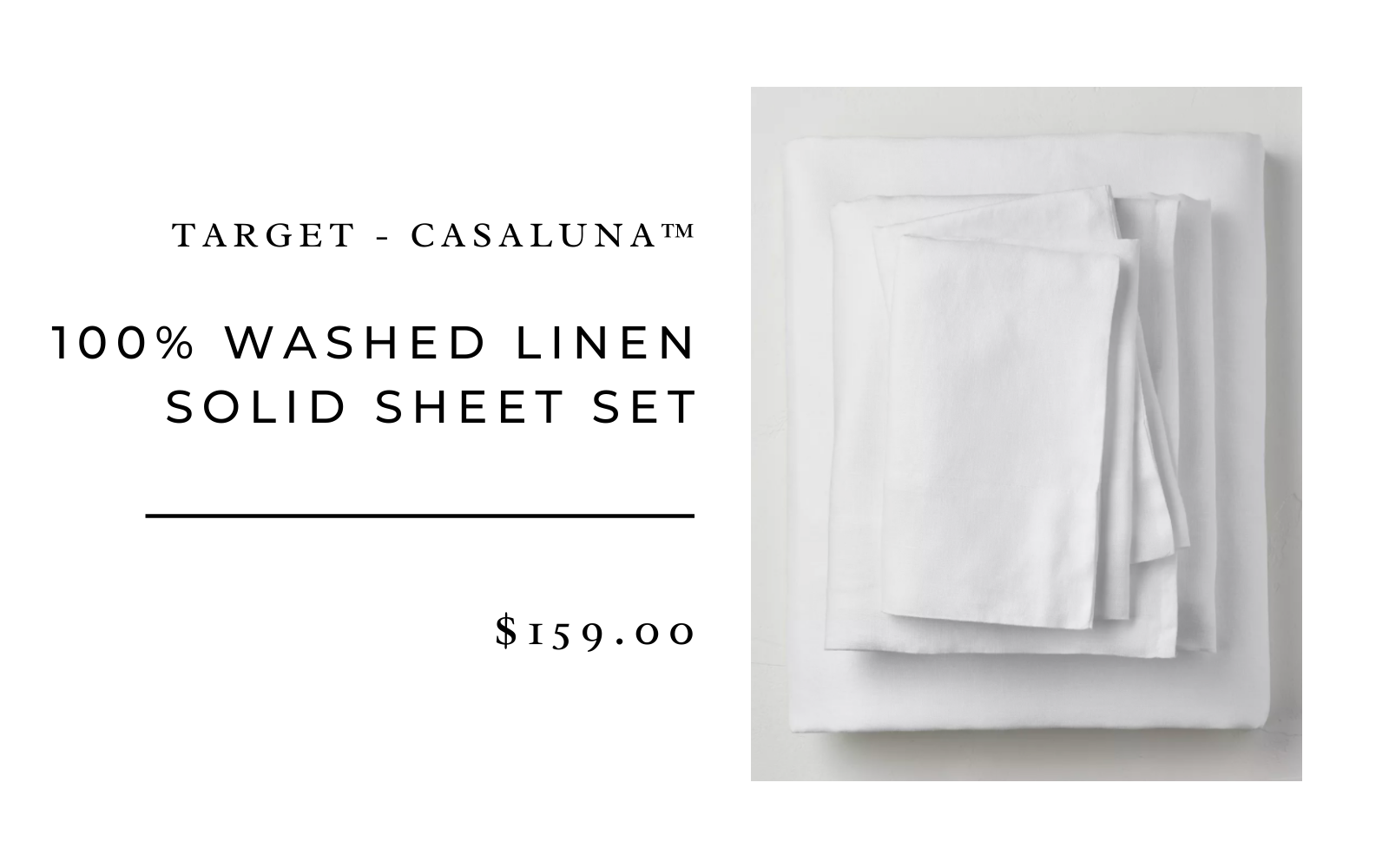 Target 100% Washed Linen Solid Sheet Set