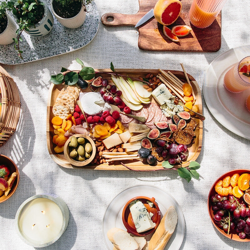 Cheese and Charcuterie Board for a Picnic