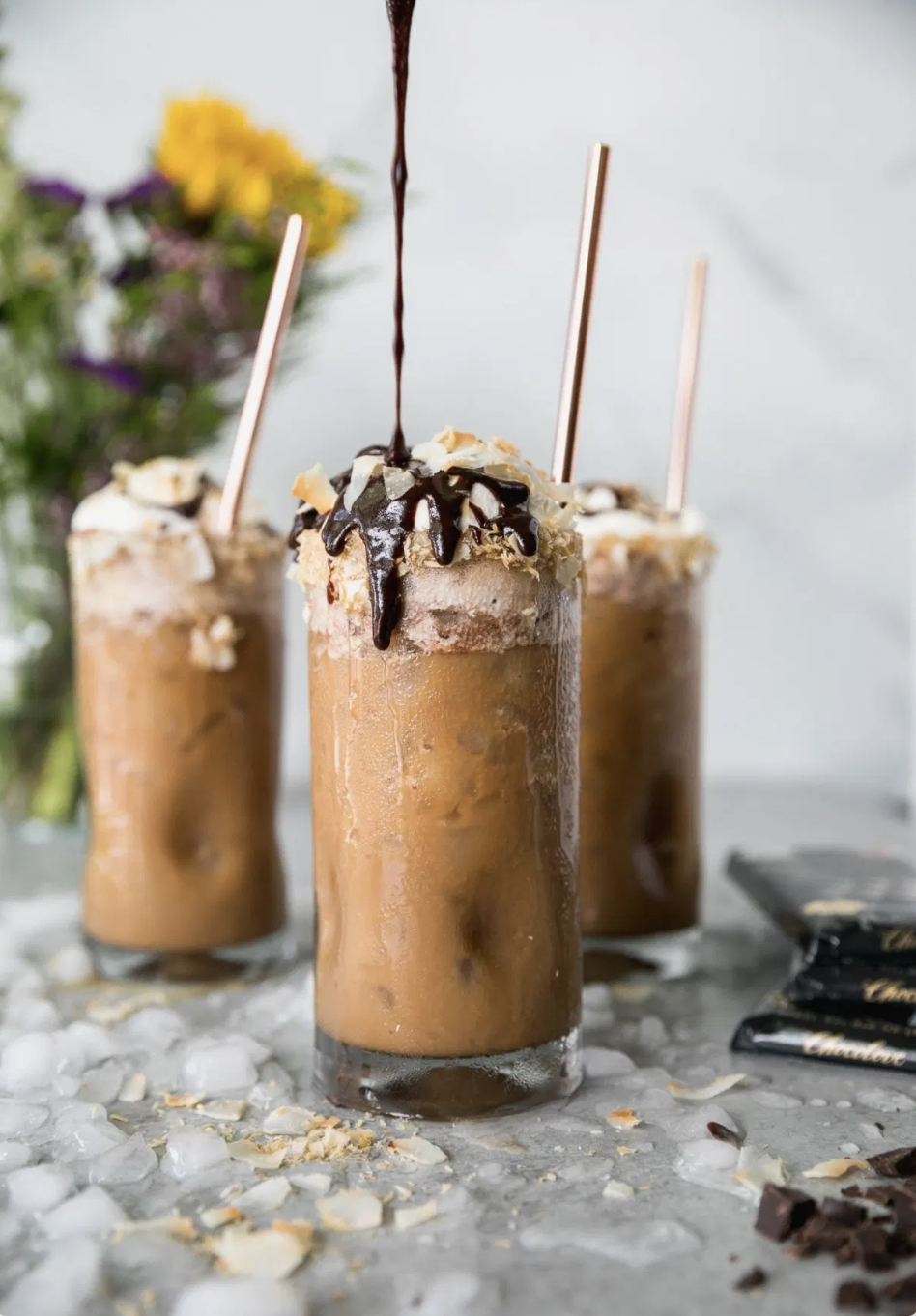 Mocha Coconut iced coffee