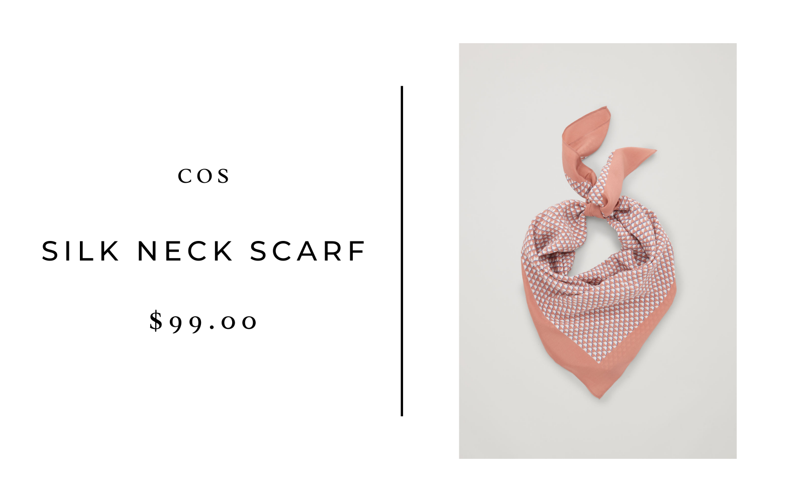 cos silk neck scarf