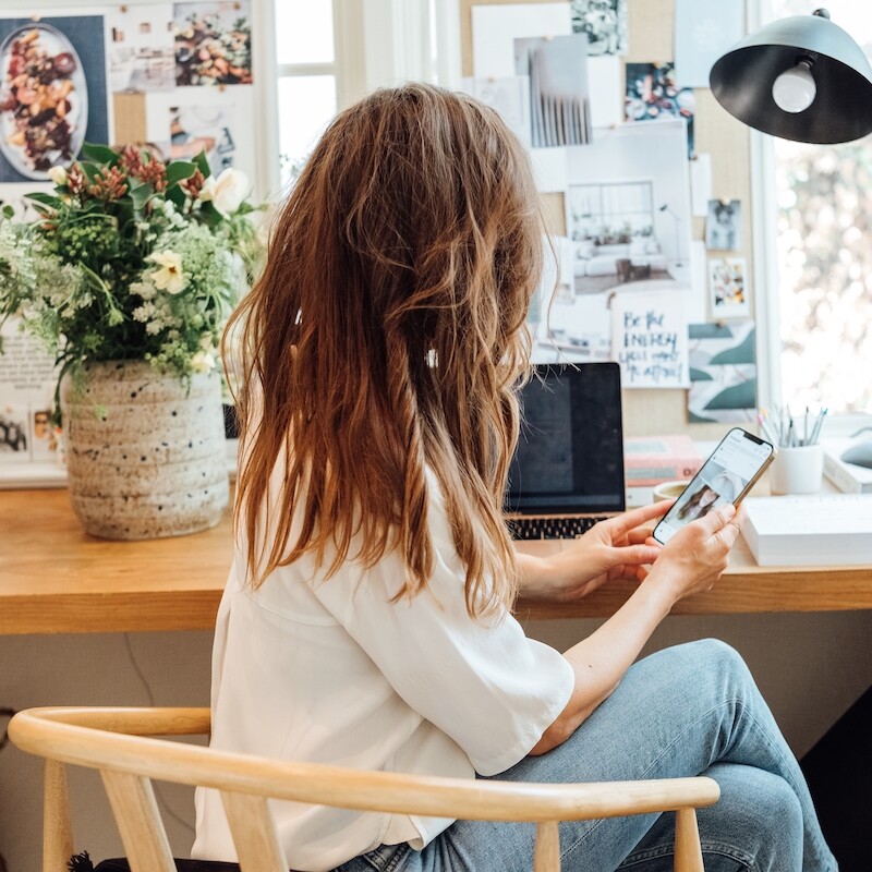 camille styles at home office desk_monthly routine