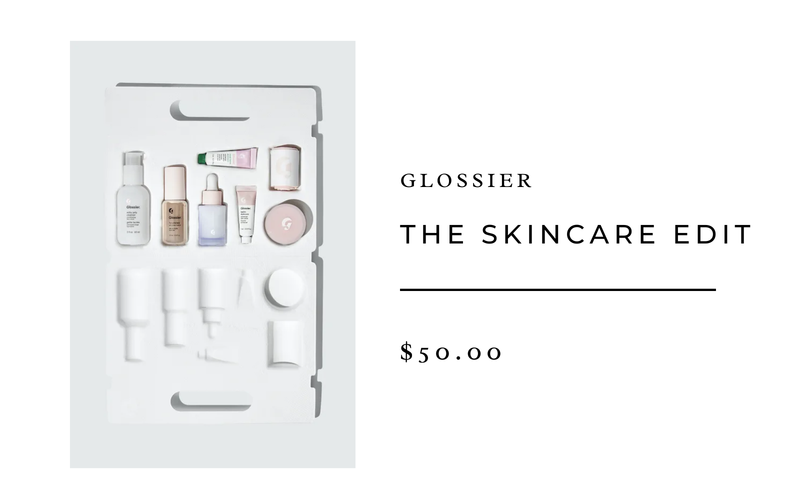 glossier the skincare edit