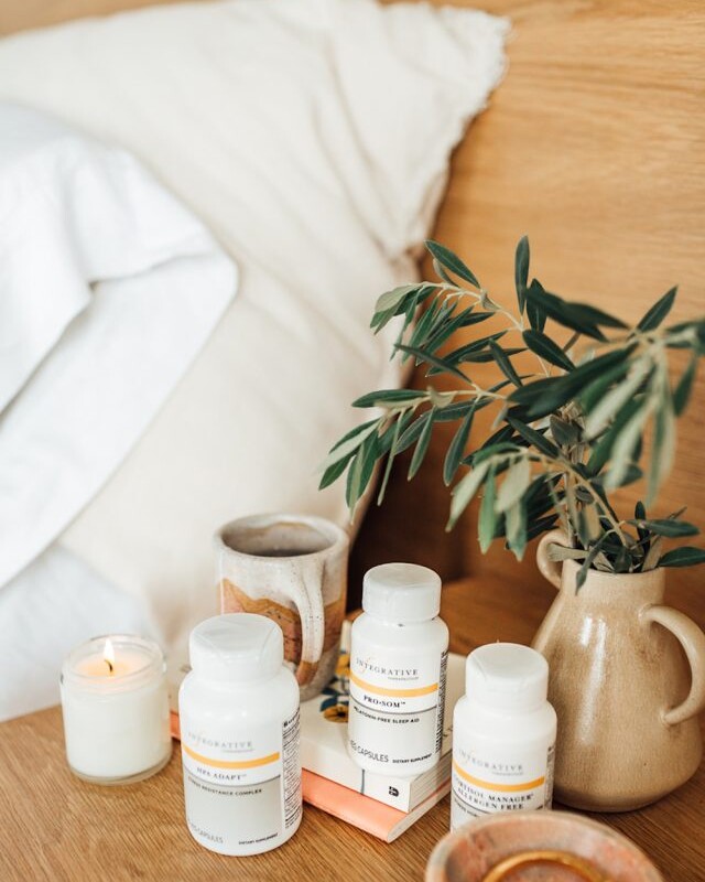 supplements on bedside_foods for glowing skin
