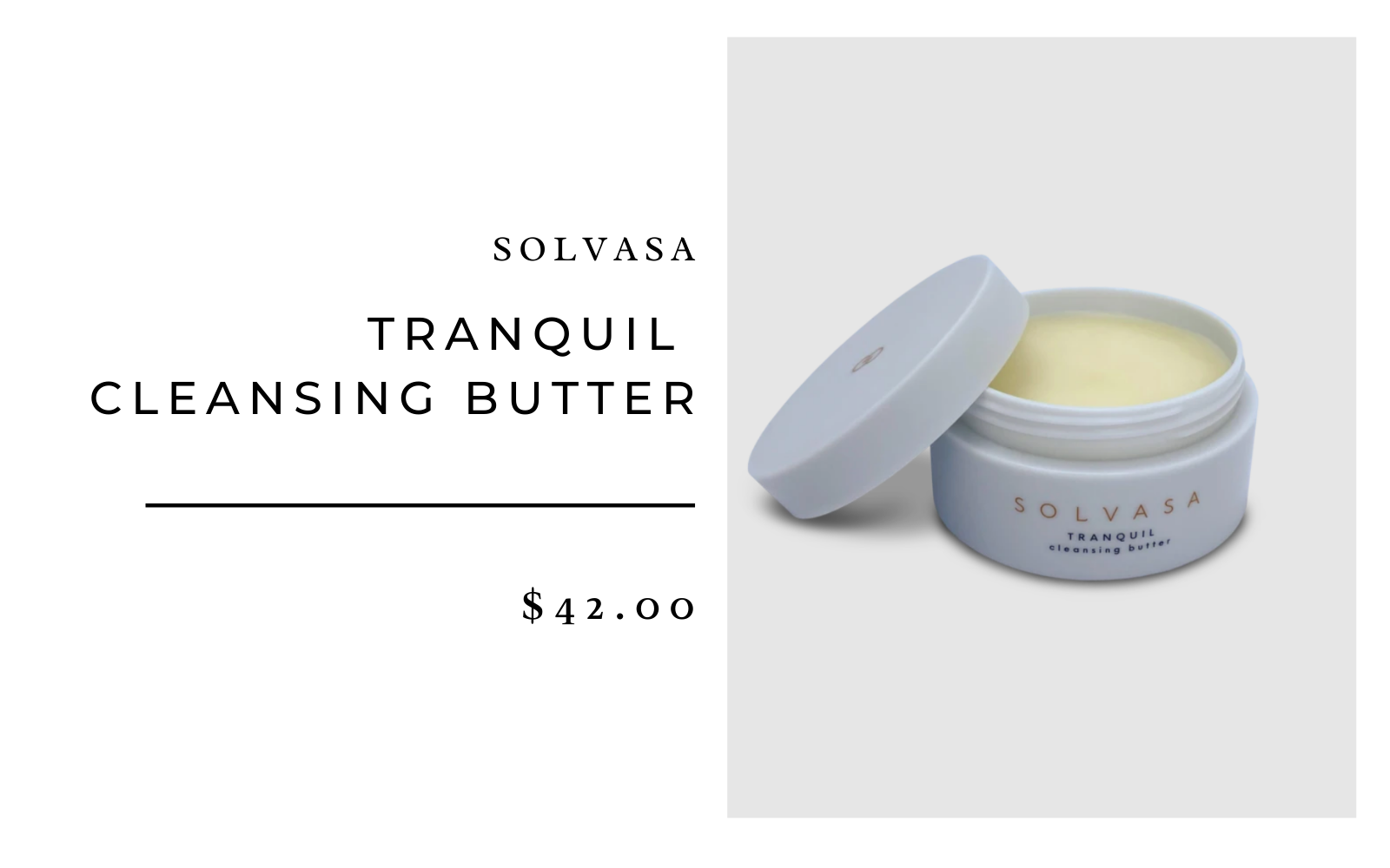 Solvasa Tranquil Cleansing Butter
