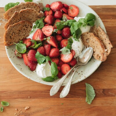 Strawberry caprese salad