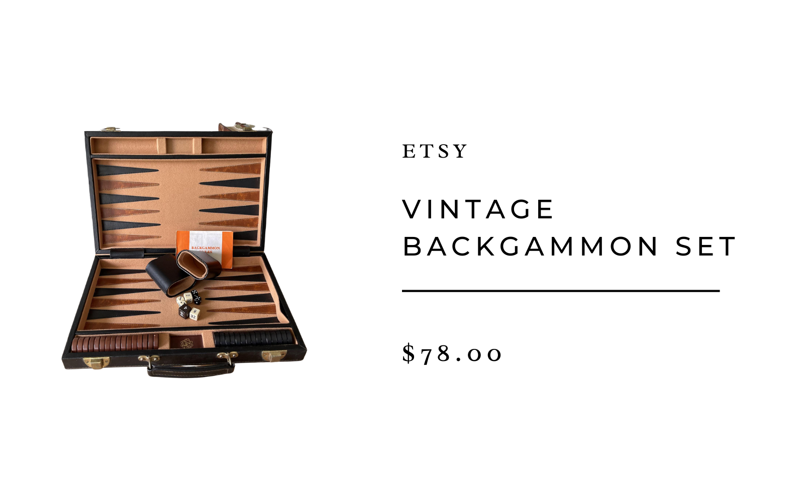 Vintage Backgammon Set 