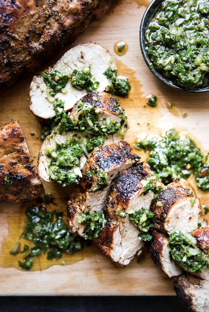 Grilled Pork Tenderloin with Chimichurri