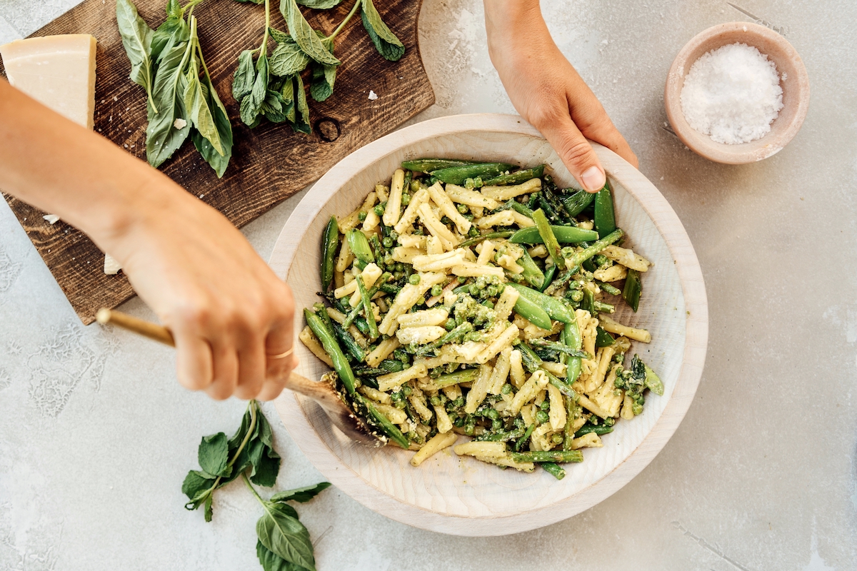 pesto pasta primavera