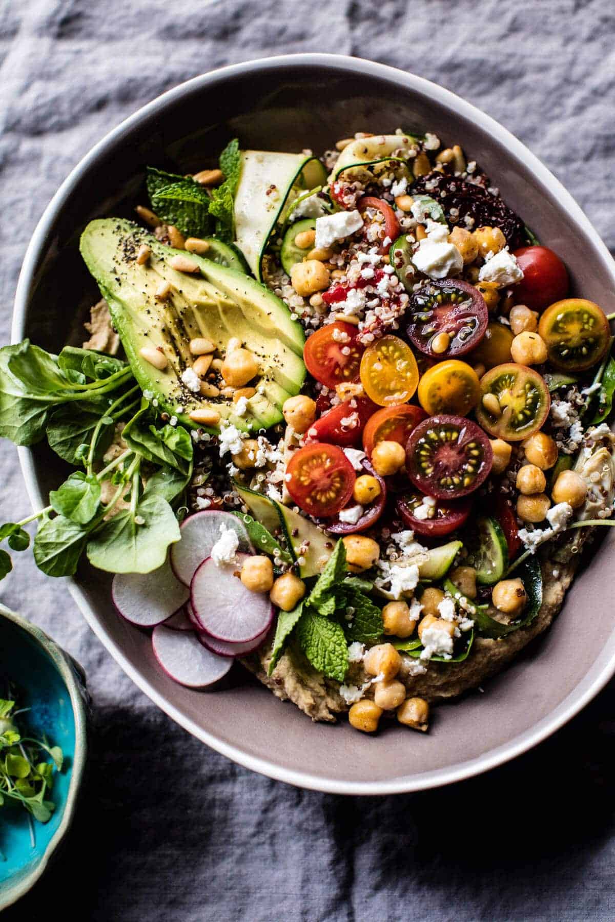 loaded greek quinoa salad from half baked harvest