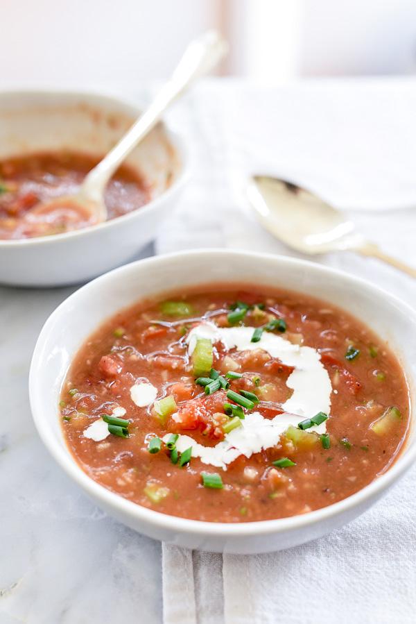 classic gazpacho recipe -- foodie crush