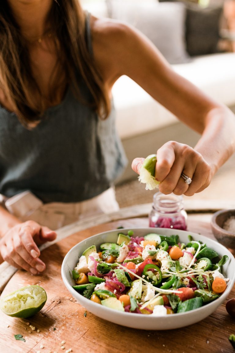 Tomato Avocado Cucumber Salad from Camille Styles