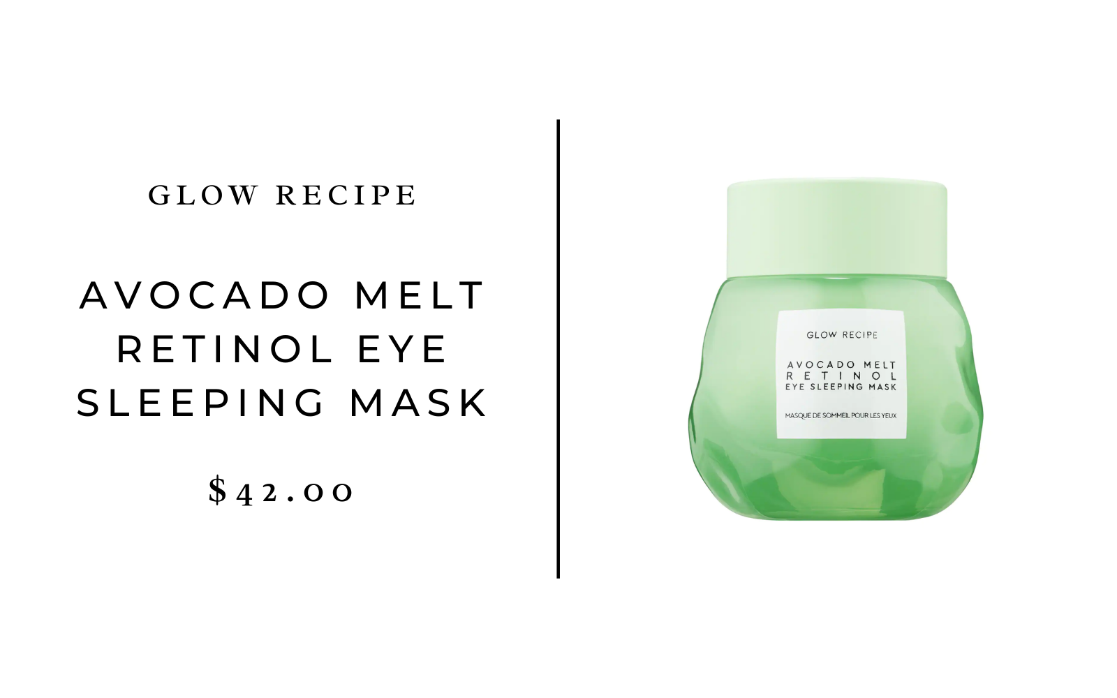 Glow Recipe Avocado Melt Retinol Eye Sleeping Mask