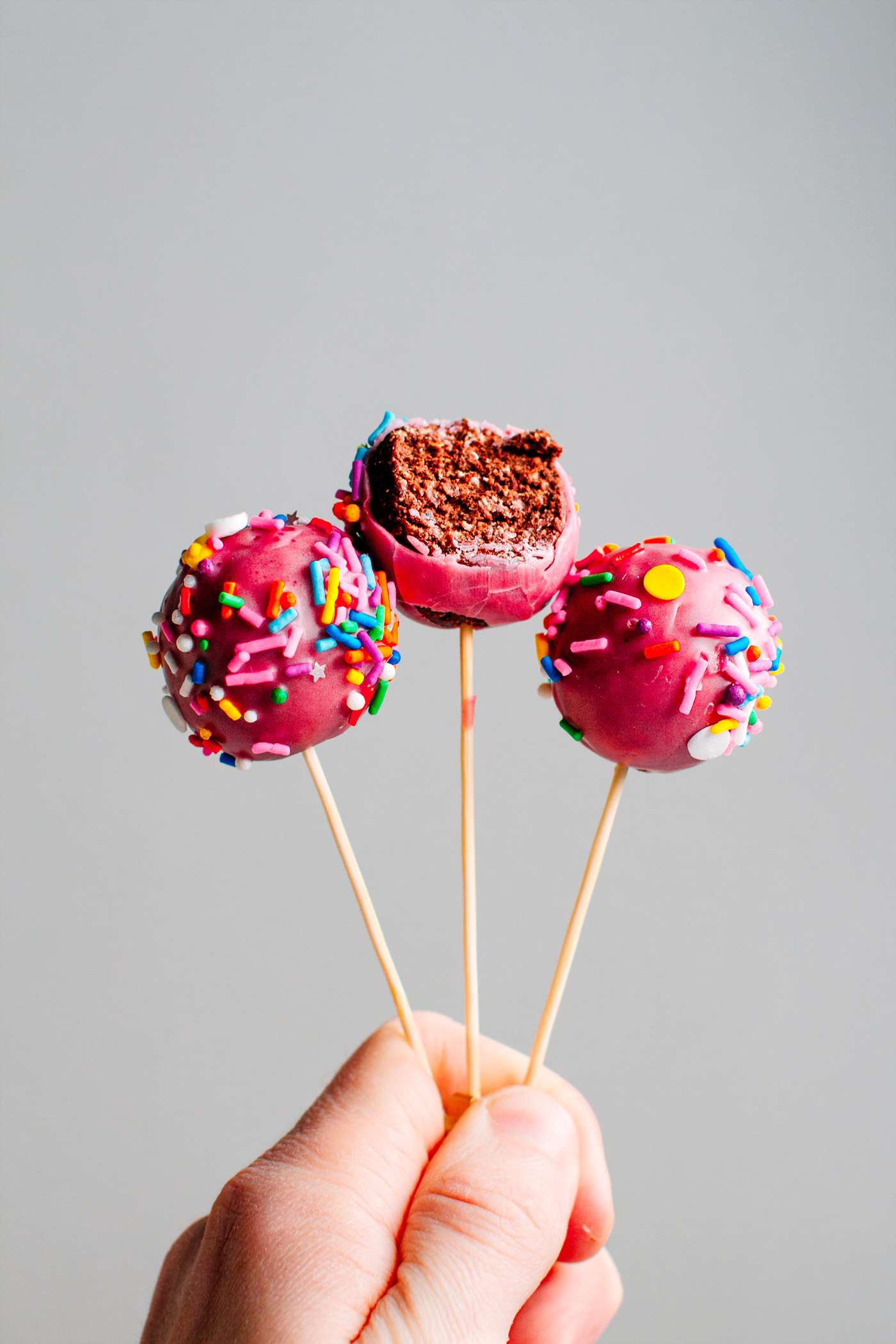 strawberry birthday cake pops from full of plants