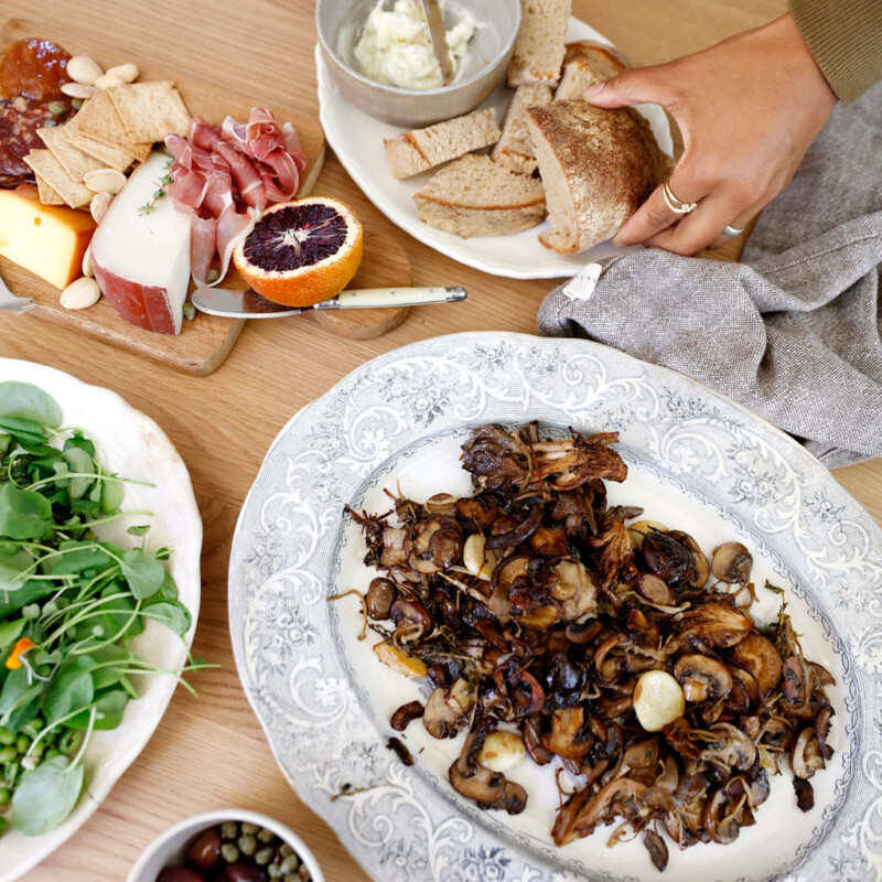 roasted mushrooms