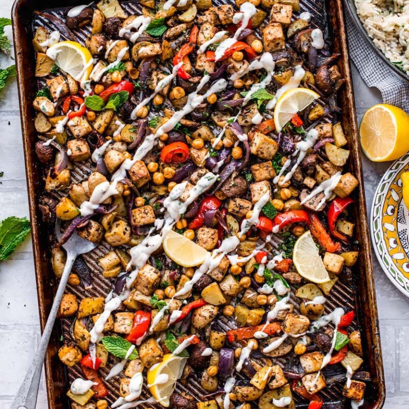 mediterranean sheet pan dinner