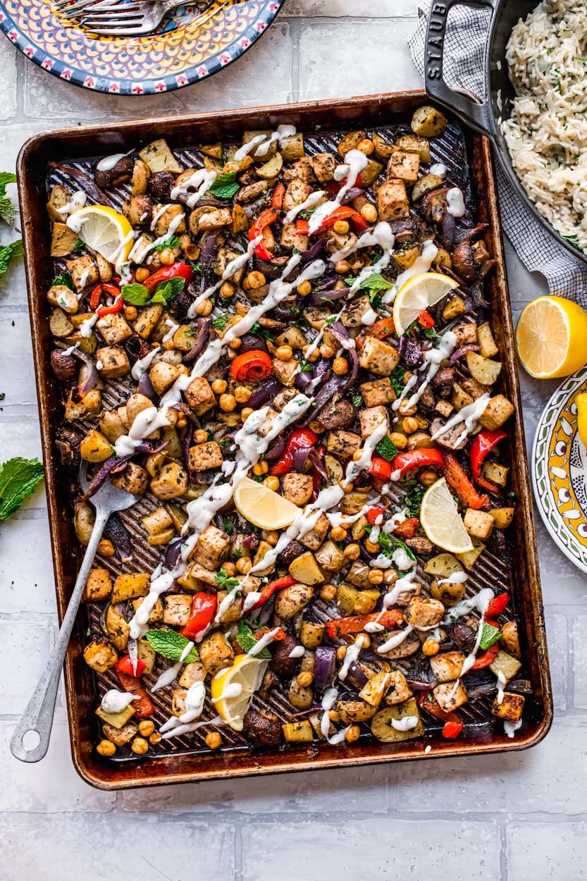 mediterranean sheet pan dinner
