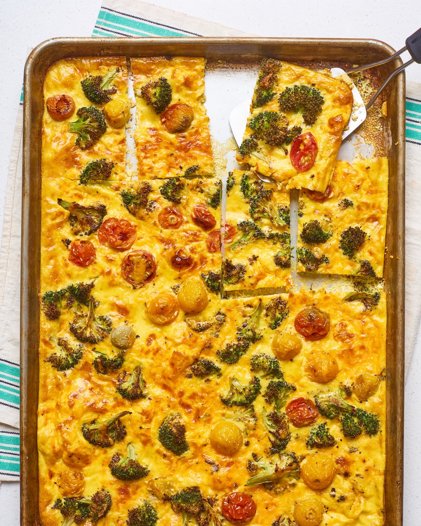 sheet pan veggie frittata from the kitchn
