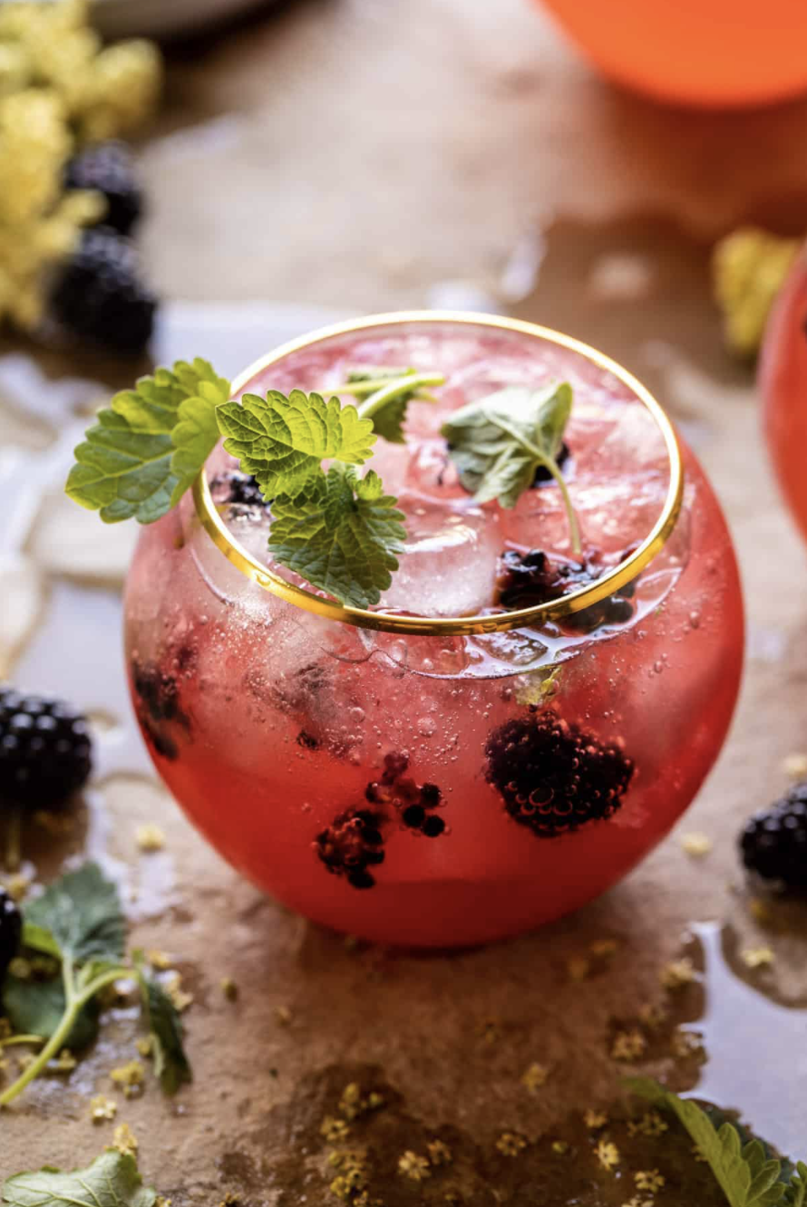 Blackberry Champagne Mule from Half Baked Harvest
