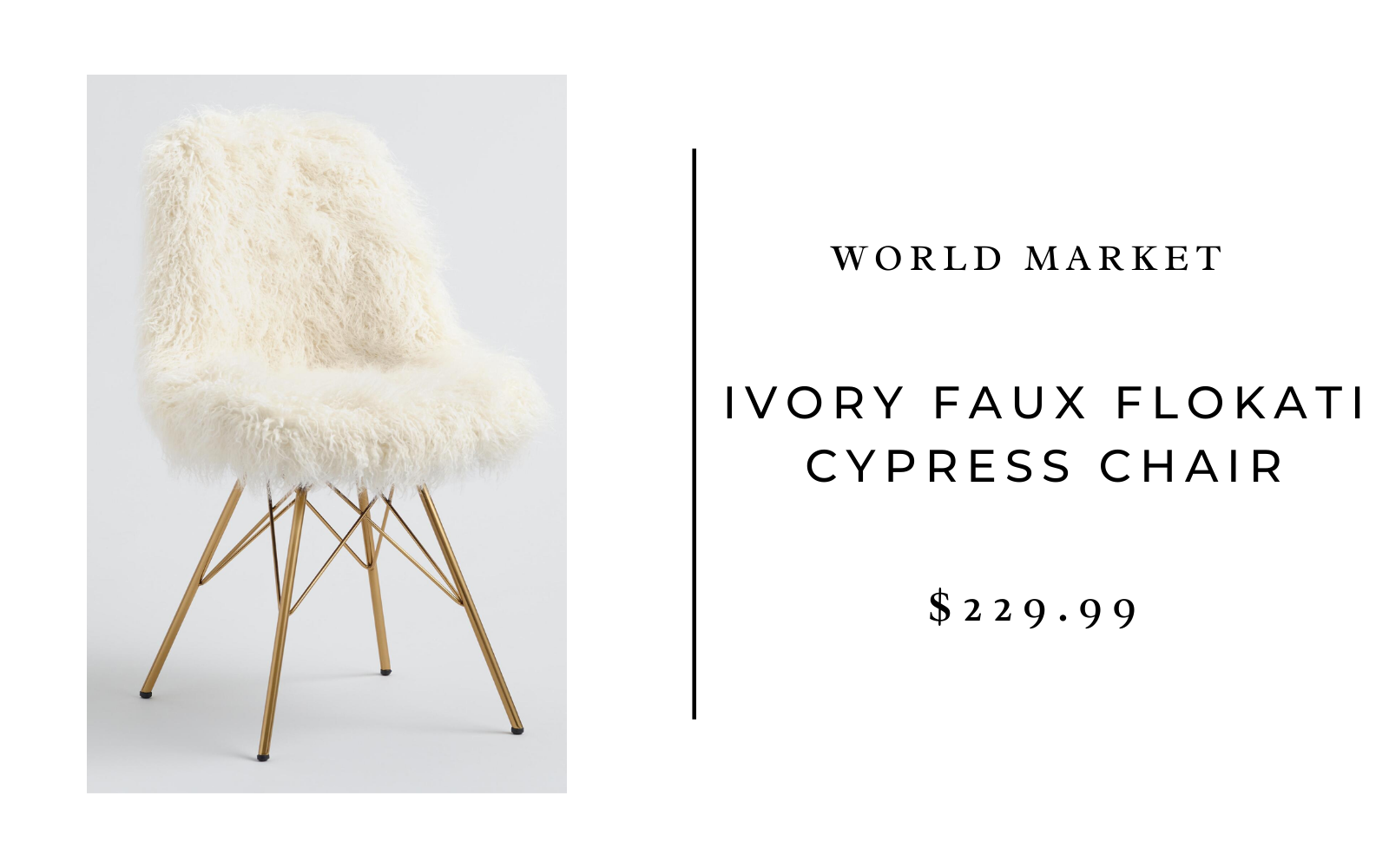 faux flokati fur chair 