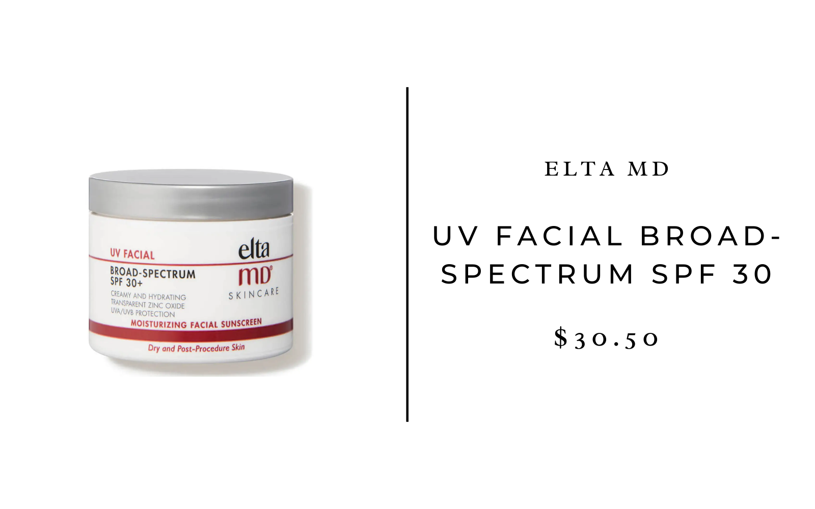 eltamd braod spectrum facial sunscreen