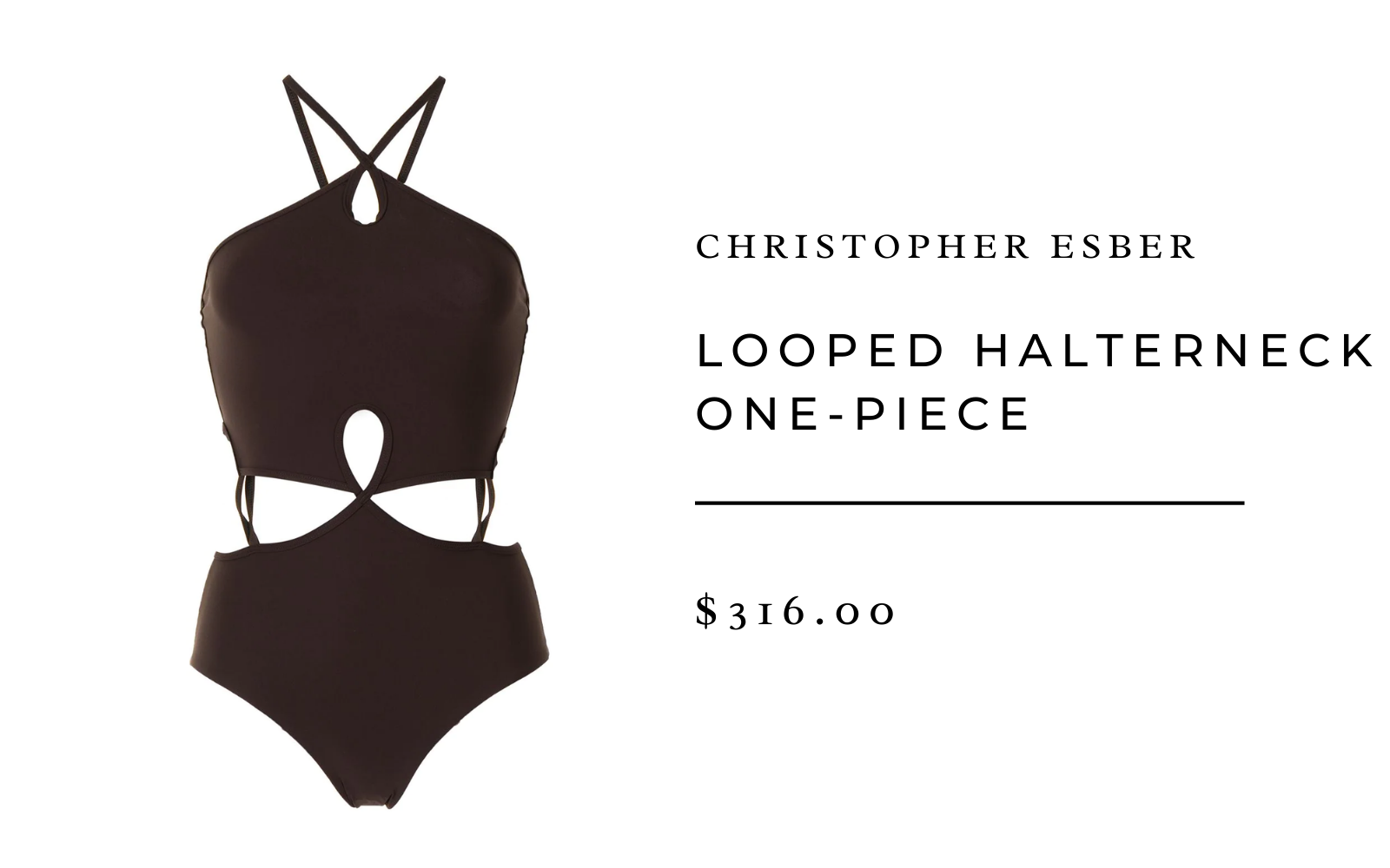 Christopher Esber Looped Halterneck One-Piece