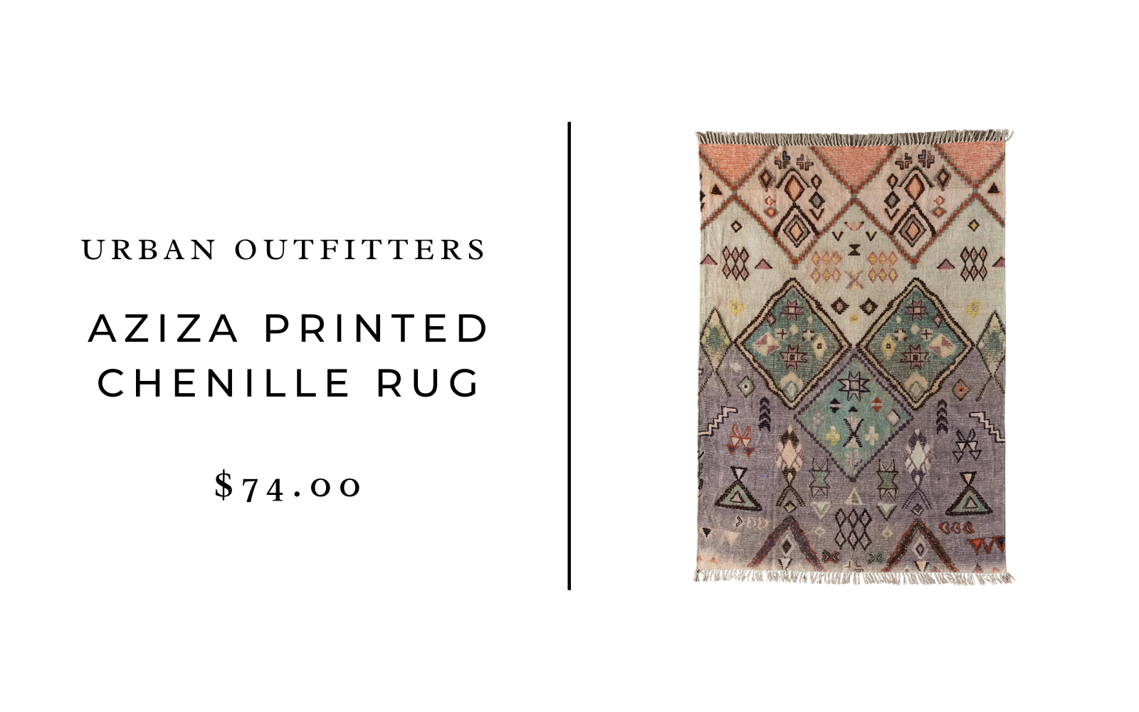 aziza printed chenille rug