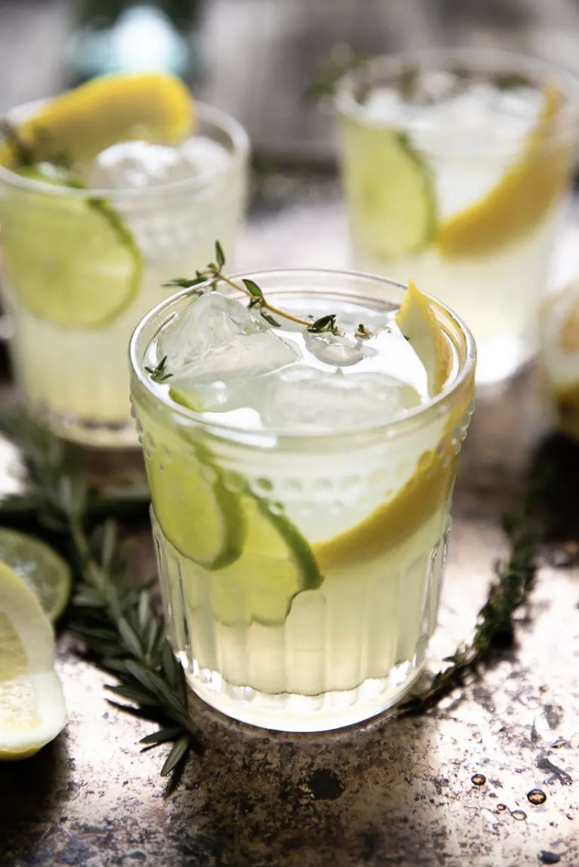 Limoncello Gin Cocktail Recipe with Fresh Thyme