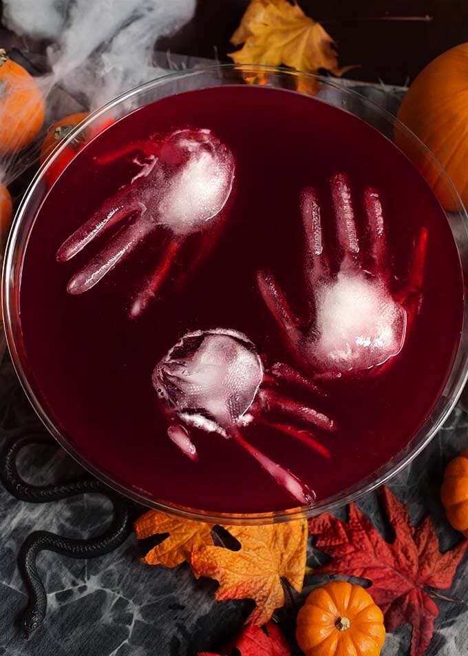 spooky halloween sangria punch