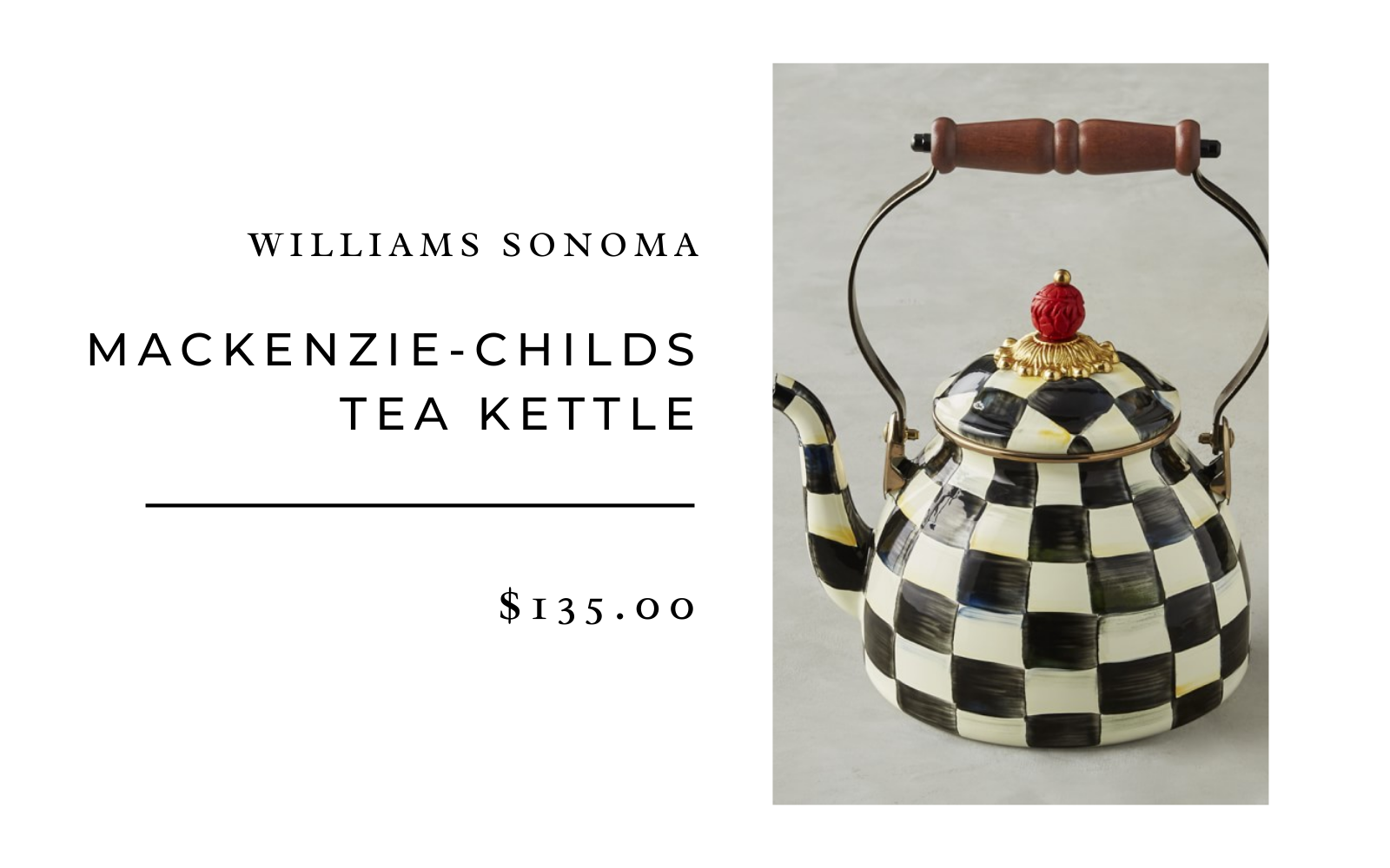 williams sonoma mackenzie childs tea kettle