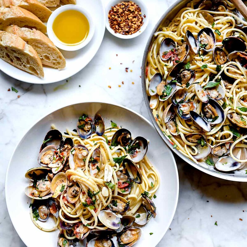 linguine and clams from foodie crush